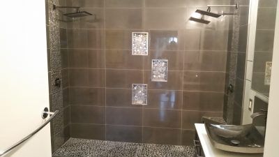 Updated bathroom remodel, Double shower heads, All Access Construction inc