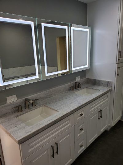 East County Elegance, Master Bathroom Suite Remodel, Huge walk in shower with jets and shower rainhead, jet jacuzzi tub, double vanity, marble countertops, All Access Construction, Inc